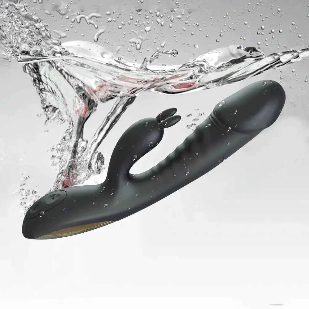8.2in Rabbit Vibrator Double End G Spot Dildo Clitoral Stimulator