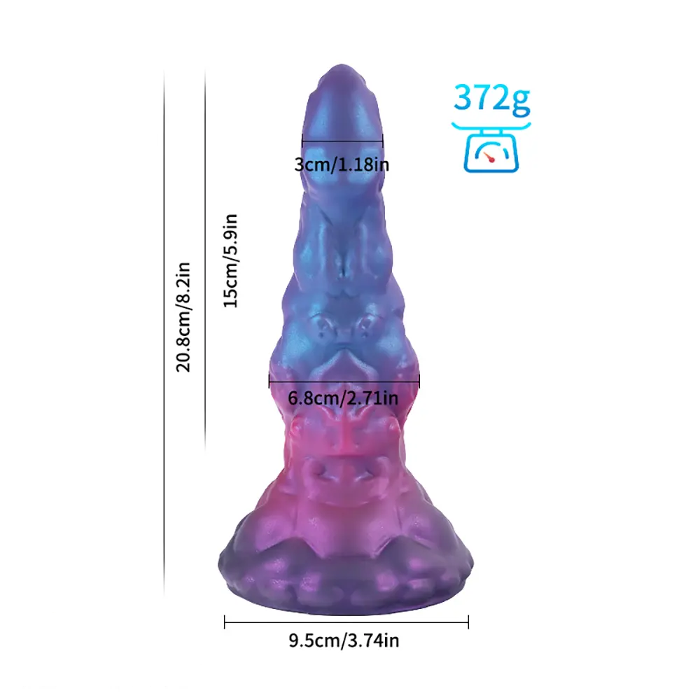 8.2in Silicone Soft Butt Plug Big Fantasy Soft Odd BDSM Dildo Sex Toy