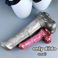 8.34in 14.09in Big Long Horse Cock Soft Silicone G Spot Strap on Dildo