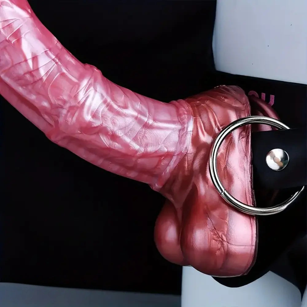 8.34in 14.09in Big Long Horse Cock Soft Silicone G Spot Strap on Dildo