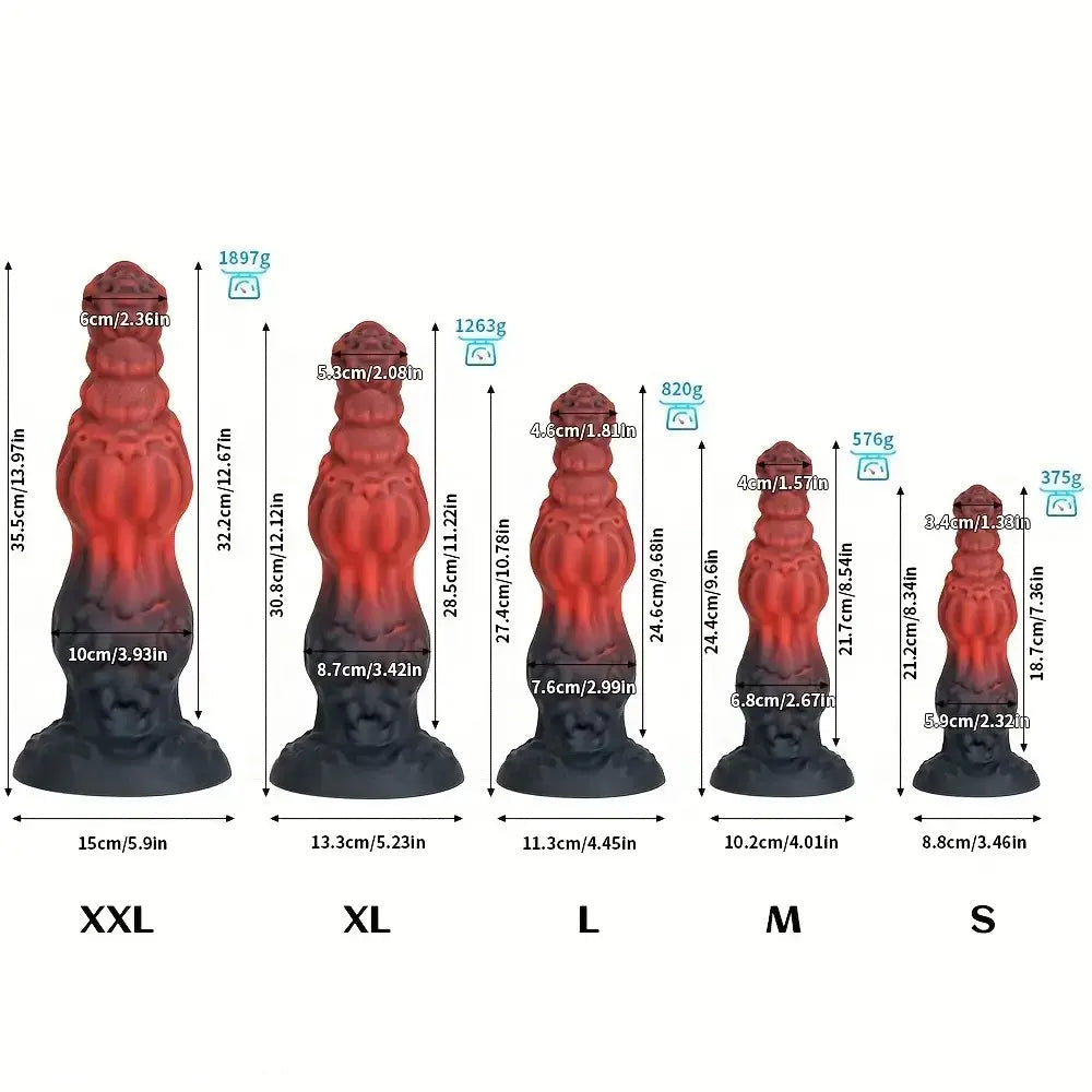 8.34in 9.6in 10.78in 12.12in 13.97in Thick Monster Fantasy Big Intimate Dildo
