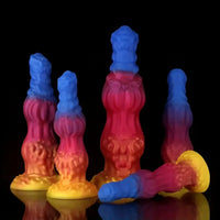 8.34in 9.6in 10.78in 12.12in Silicone Double Section Alien Dog Big Dildo
