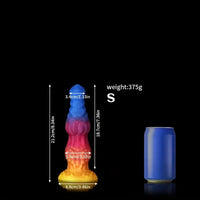 8.34in 9.6in 10.78in 12.12in Silicone Double Section Alien Dog Big Dildo