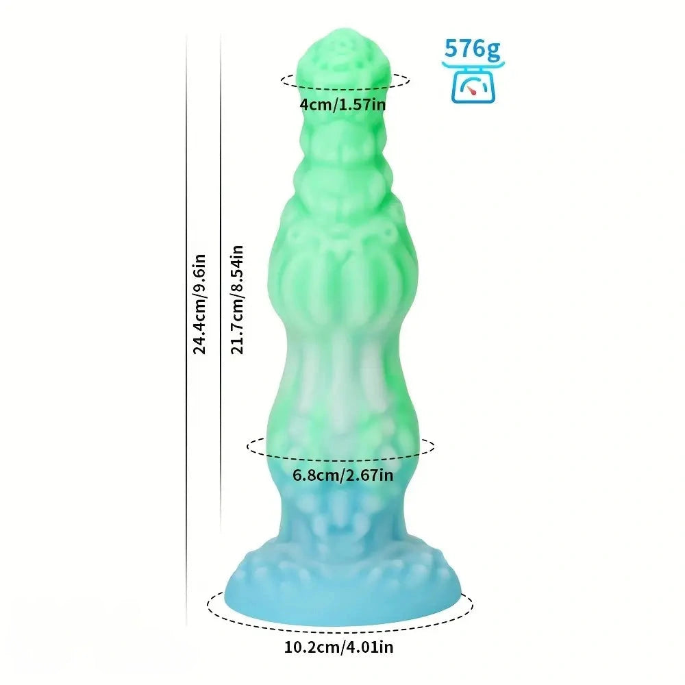 8.34in 9.6in 10.78in Melange Silicone Monster Dildo Big Anal Luminous Dildo
