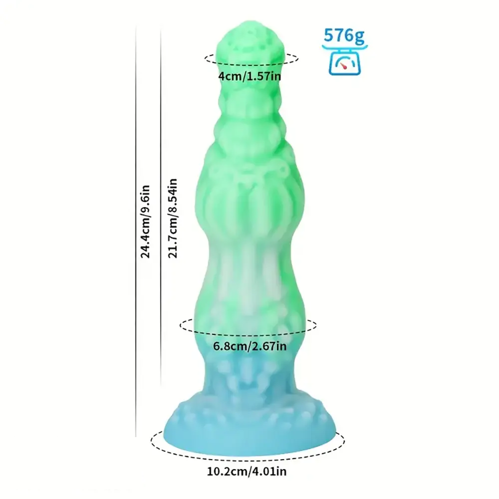8.34in 9.6in 10.78in Melange Silicone Monster Dildo Big Luminous Dildo