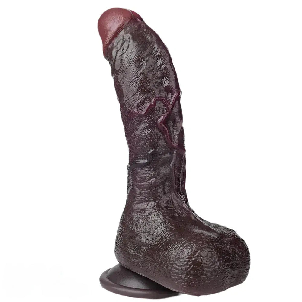 8.34in Real Curved Dual Density Silicone Soft Dildo Pleasure Couple Play