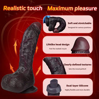 8.34in Real Curved Dual Density Silicone Soft Dildo Pleasure Couple Play