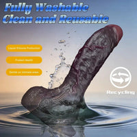 8.34in Real Curved Dual Density Silicone Soft Dildo Pleasure Couple Play