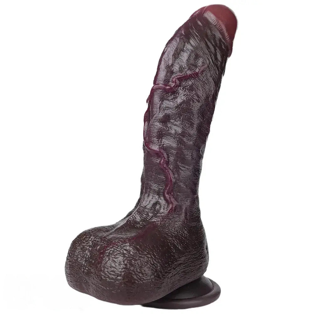 8.34in Real Curved Dual Density Silicone Soft Dildo Pleasure Couple Play