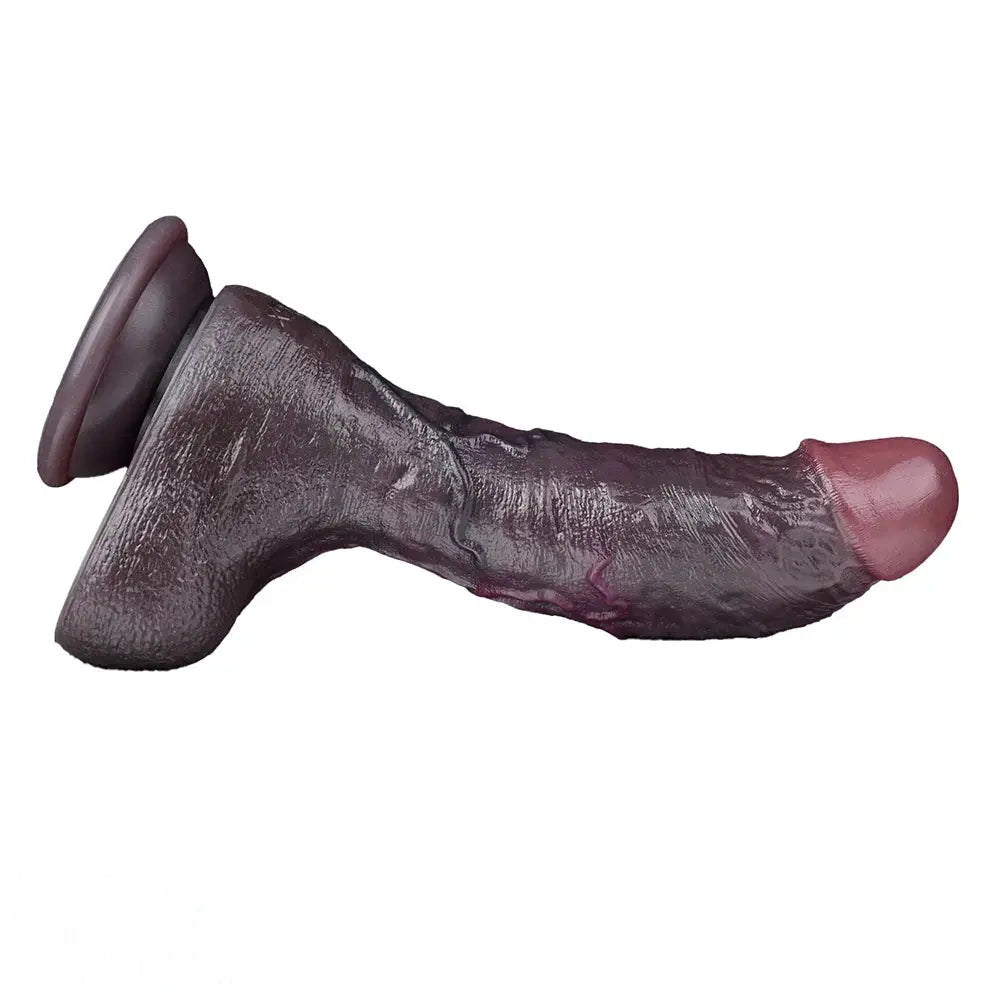 8.34in Real Curved Dual Density Silicone Soft Dildo Pleasure Couple Play
