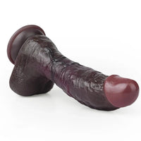 8.34in Real Curved Dual Density Silicone Soft Dildo Pleasure Couple Play