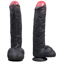 8.35in 10.43in 12.2in Uncut Large Silicone Realistic Skin Dildo Quick Orgasm