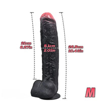 8.35in 10.43in 12.2in Uncut Large Silicone Realistic Skin Dildo Quick Orgasm