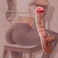 8.36in Liquid Silicone Massage Wand Odd Handle Dildo With Textured End