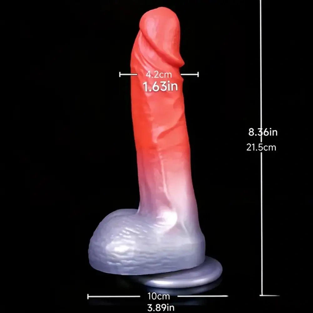 8.36in Real Cock Big Silicone Soft Dildo Clit Anal Expander For Anus