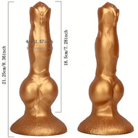 8.36in Silicone Large Thick Knotty Dog Soft Dildo For Sensual Pleasure