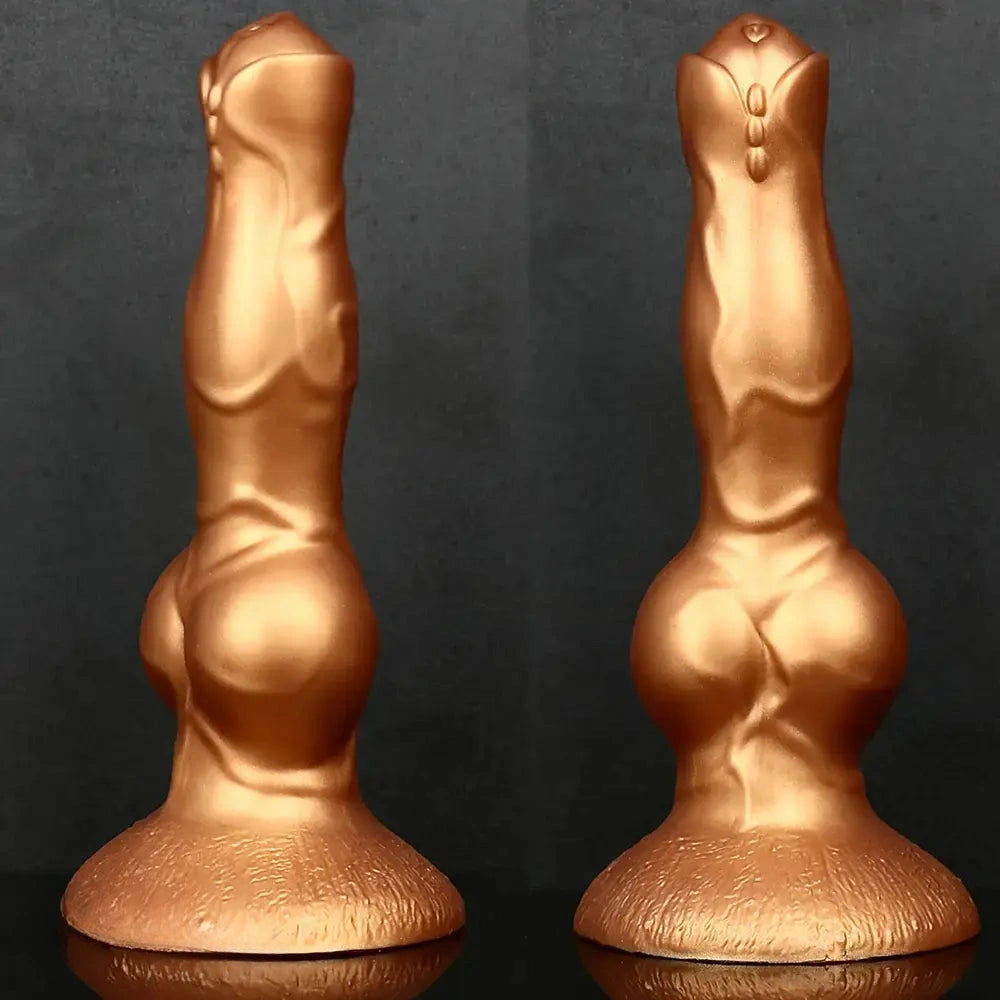 8.36in Silicone Large Thick Knotty Dog Soft Dildo For Sensual Pleasure