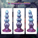 8.38in 10.15in 11.81in Beaded Monster Doggy Egg Fantasy Knot Anal Dildo