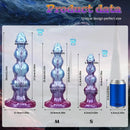 8.38in 10.15in 11.81in Beaded Monster Doggy Egg Fantasy Knot Anal Dildo