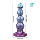 8.38in 10.15in 11.81in Beaded Monster Doggy Egg Fantasy Knot Anal Dildo