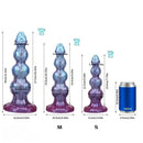 8.38in 10.15in 11.81in Beaded Monster Doggy Egg Fantasy Knot Anal Dildo