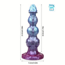 8.38in 10.15in 11.81in Beaded Monster Doggy Egg Fantasy Knot Anal Dildo