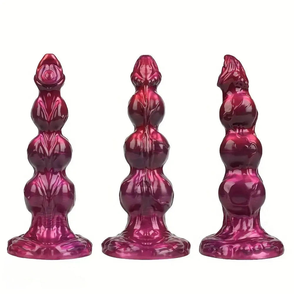 8.38in 10.51in 11.81in Liquid Silicone Knot Animal Soft Fantasy Dildo For Clit