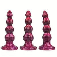8.38in 10.51in 11.81in Liquid Silicone Knot Animal Soft Fantasy Dildo For Clit