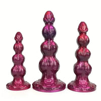 8.38in 10.51in 11.81in Liquid Silicone Knot Animal Soft Fantasy Dildo For Clit
