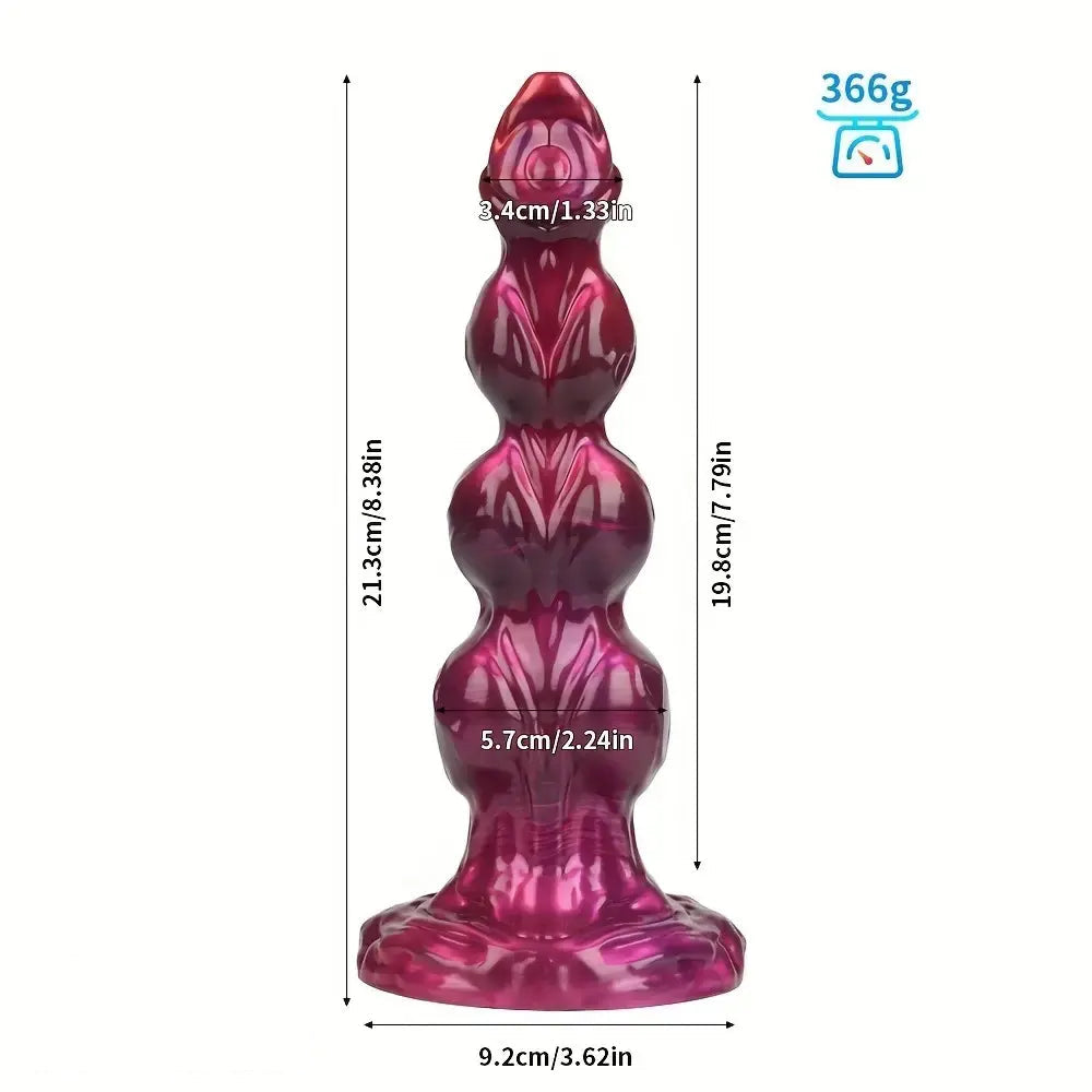 8.38in 10.51in 11.81in Liquid Silicone Knot Animal Soft Fantasy Dildo For Clit