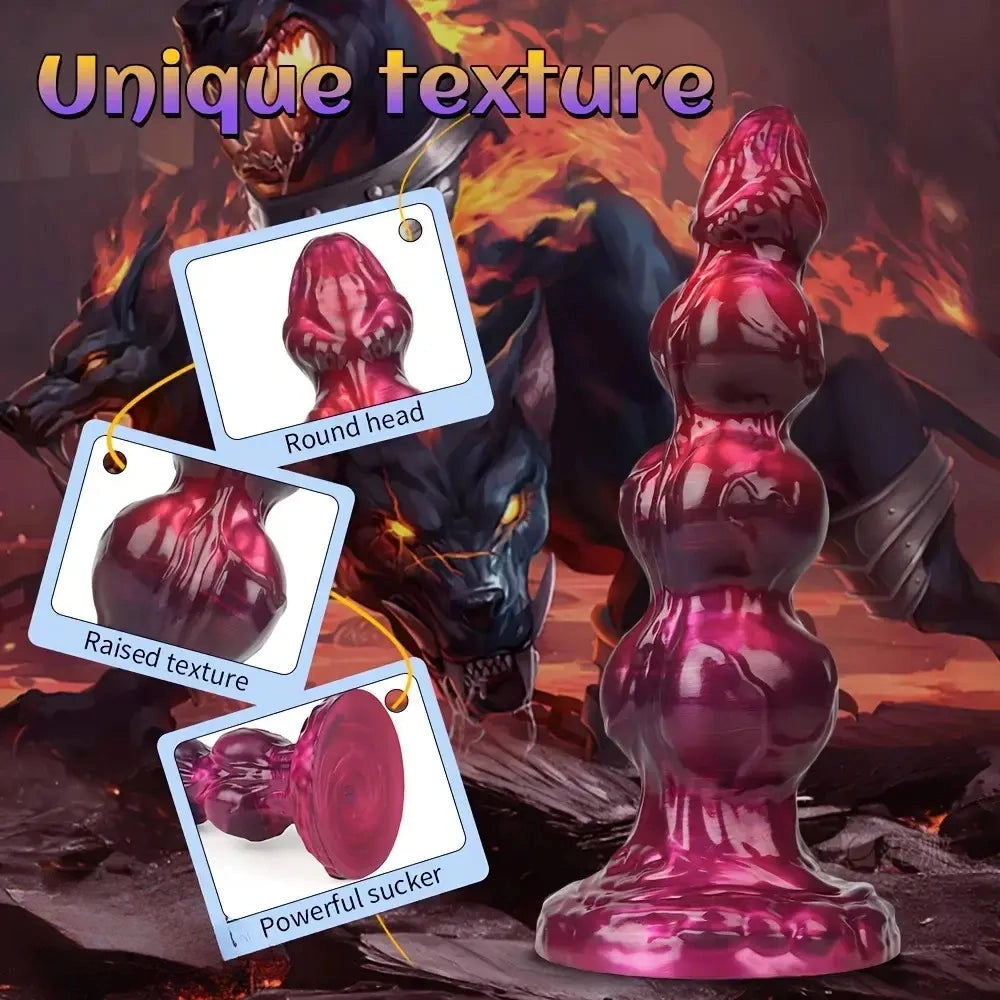 8.38in 10.51in 11.81in Liquid Silicone Knot Animal Soft Fantasy Dildo For Clit