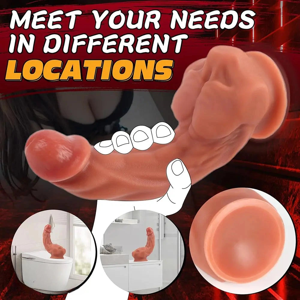 8.3in 11in Male Body Muscle Real Silicone Big Dildo For High-End Users