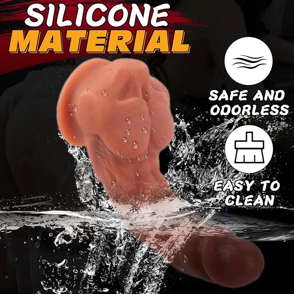 8.3in 11in Male Body Muscle Real Silicone Big Dildo For High-End Users