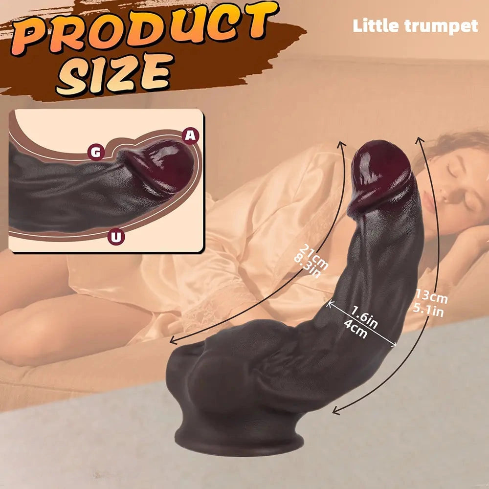 8.3in 11in Male Body Muscle Real Silicone Big Dildo For High-End Users