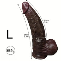 8.3in 9.4in Liquid Silicone Lifelike Thick Big Sharp Tip Design Soft Dildo