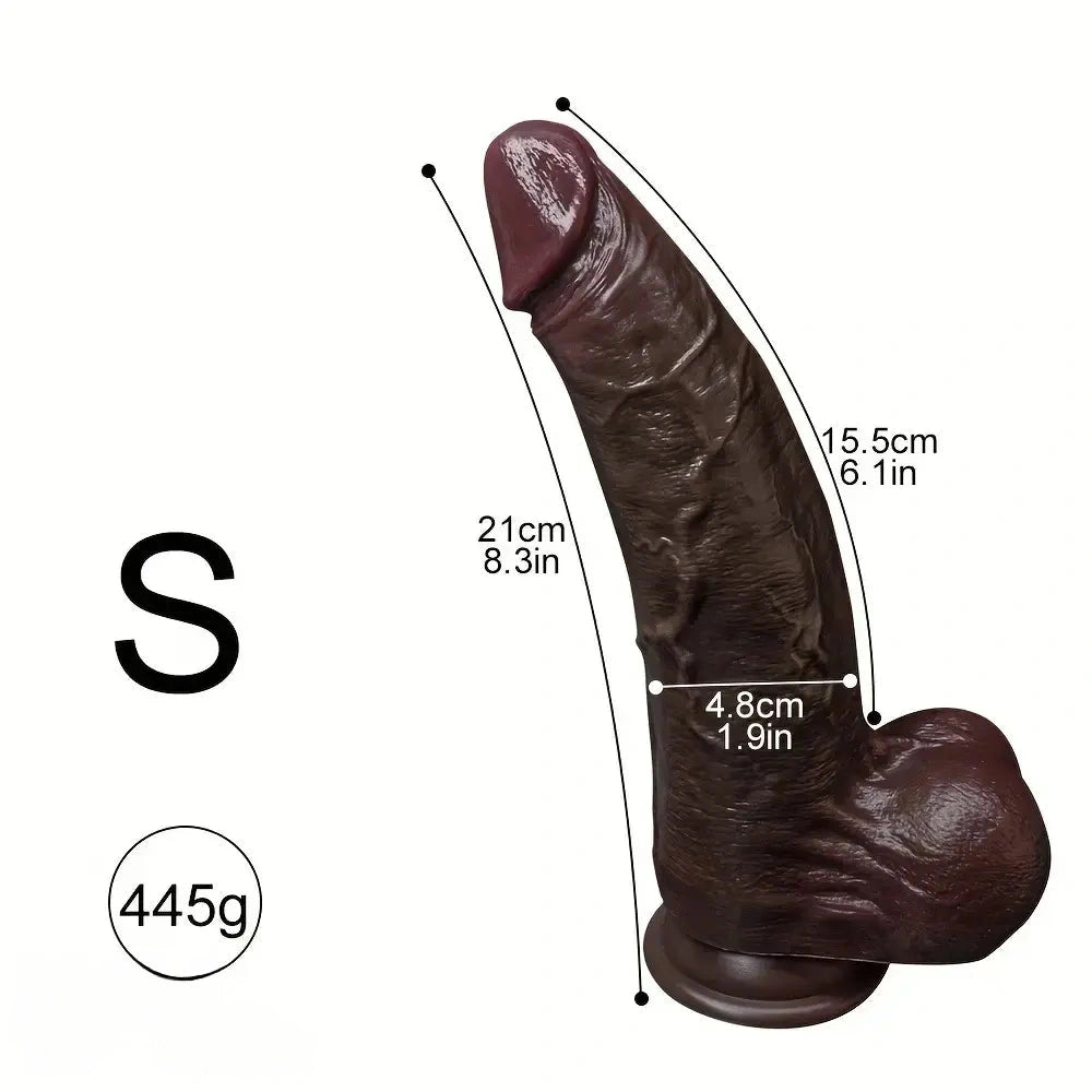 8.3in 9.4in Liquid Silicone Lifelike Thick Big Sharp Tip Design Soft Dildo