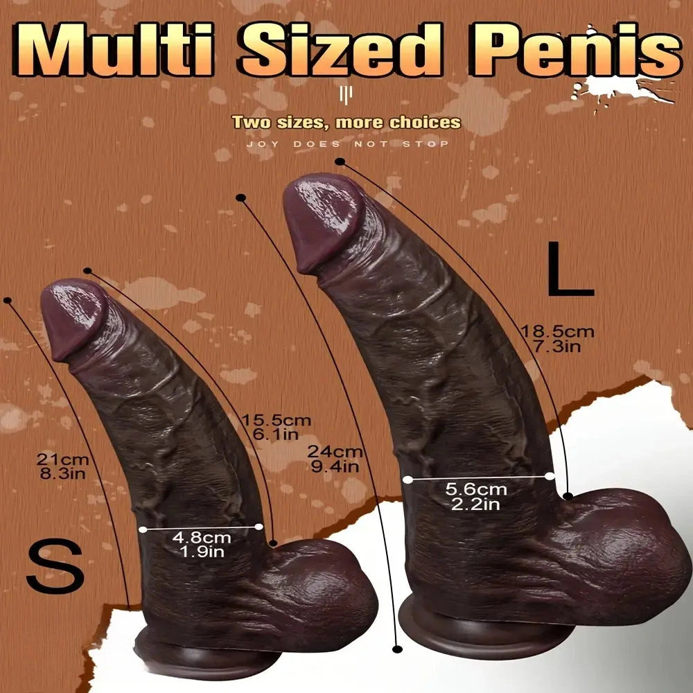 8.3in 9.4in Liquid Silicone Lifelike Thick Big Sharp Tip Design Soft Dildo
