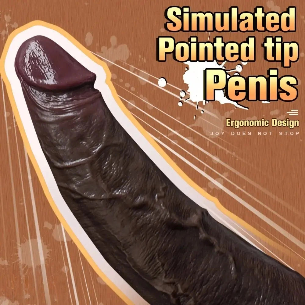 8.3in 9.4in Liquid Silicone Lifelike Thick Big Sharp Tip Design Soft Dildo