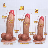 8.3in 9.6in 11in Real Skin Silicone Big Dildo Vaginal Stimulation Product
