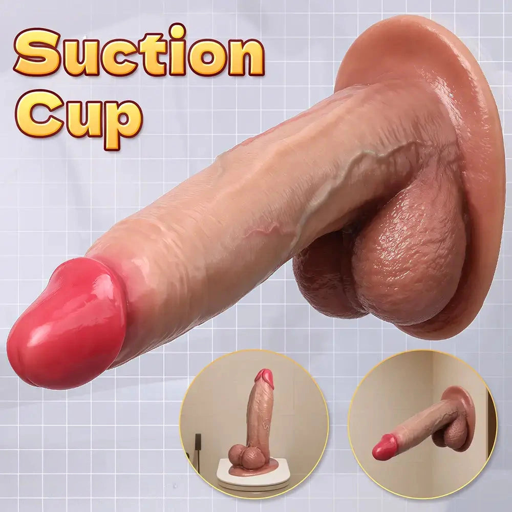 8.3in 9.6in 11in Real Skin Silicone Big Dildo Vaginal Stimulation Product