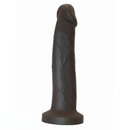 8.3in Big Ebony Silicone Soft Suction Cup Dildo For Hands-Free Play