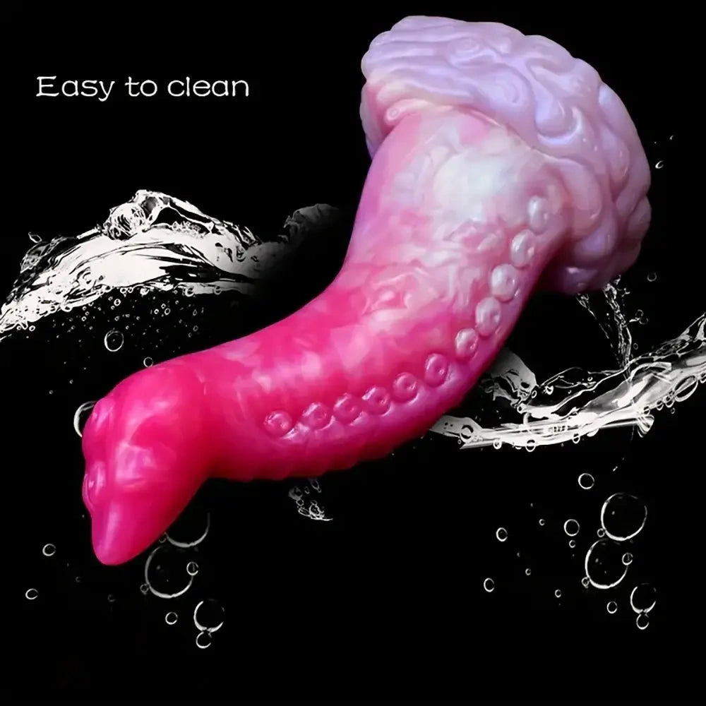 8.3in Fantasy Tentacle Octopus Soft Silicone Animal Cock Dildo