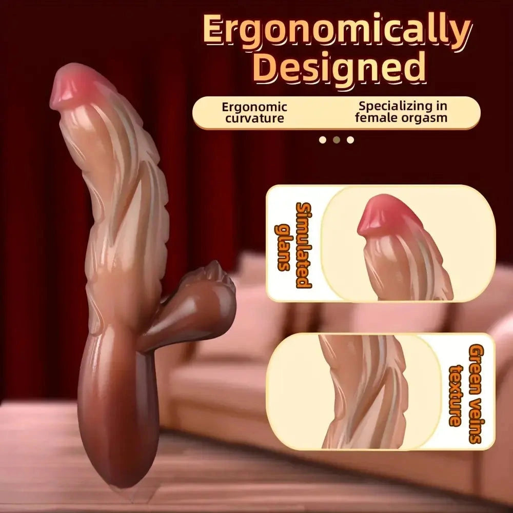 8.3in Female Masturbator Vaginal Massage Liquid Silicone Handle Dildo