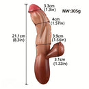 8.3in Female Masturbator Vaginal Massage Liquid Silicone Handle Dildo