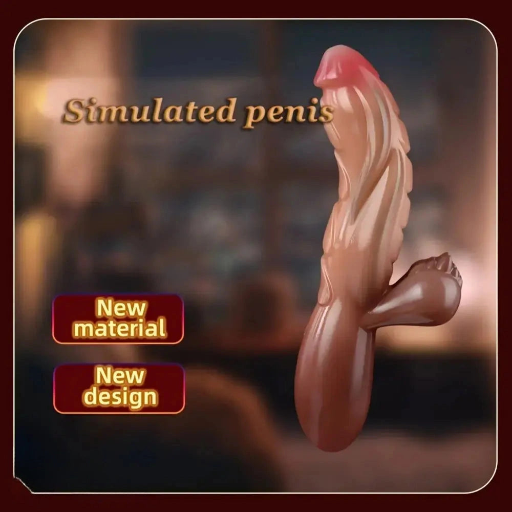 8.3in Female Masturbator Vaginal Massage Liquid Silicone Handle Dildo