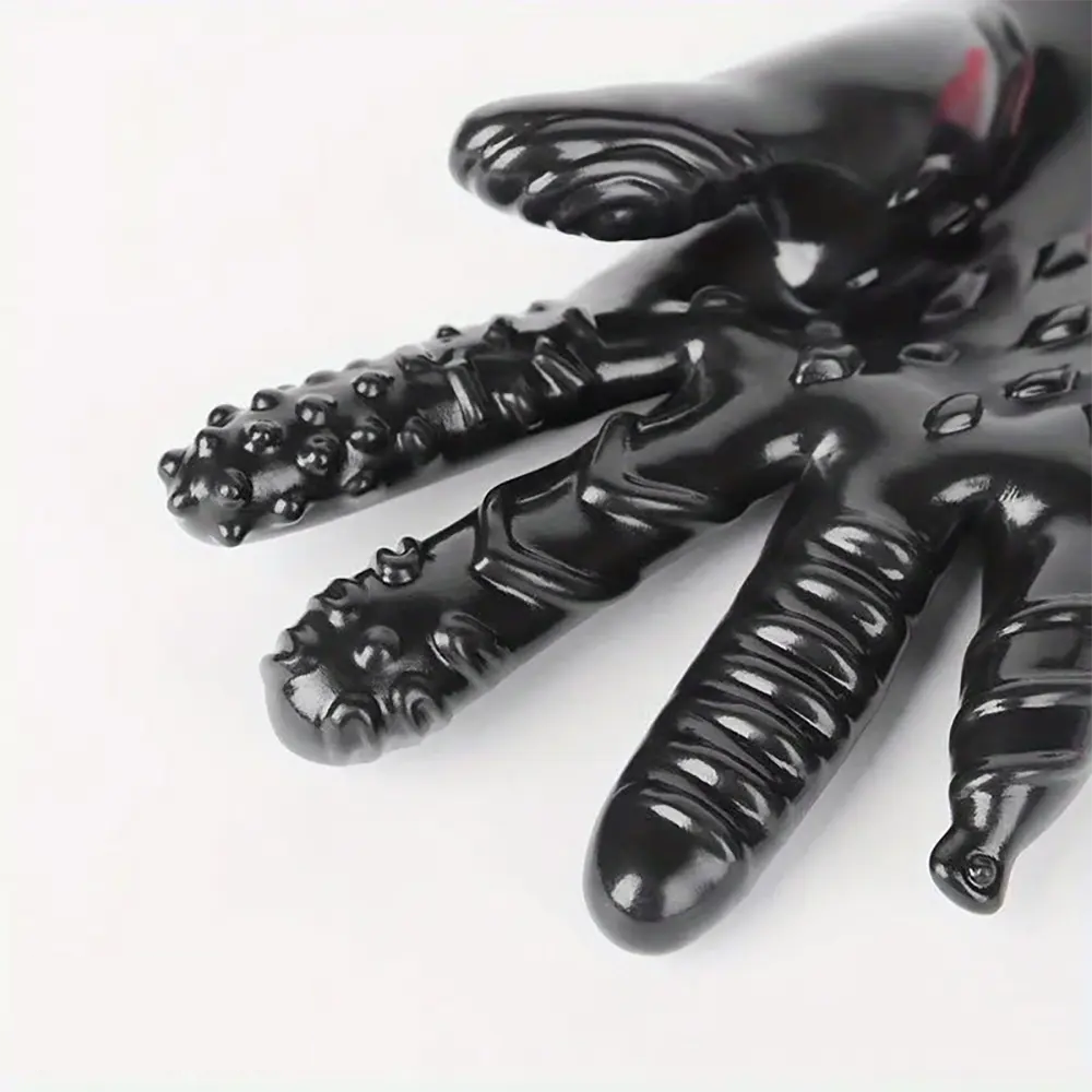 8.3in Finger Spiked Dildo Glove For Manual Massage Stimulating Sex Toy