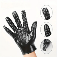 8.3in Finger Spiked Dildo Glove For Manual Massage Stimulating Sex Toy