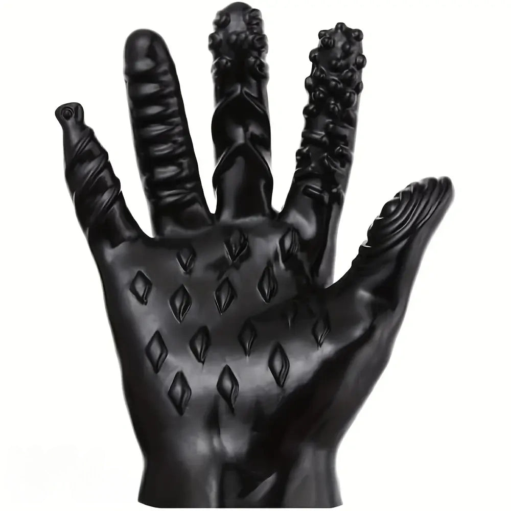 8.3in Finger Spiked Dildo Glove For Manual Massage Stimulating Sex Toy