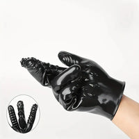8.3in Finger Spiked Dildo Glove For Manual Massage Stimulating Sex Toy