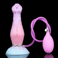 8.3in Inflatable Silicone Soft Fantasy Dildo Adult Toy For Gay Men Sex